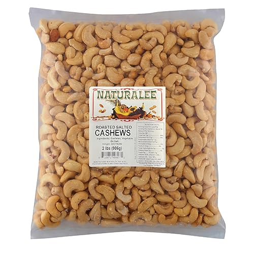 Naturalee Cashews 2 lbs - Roasted, Salted - Natural Heart Healthy Snack