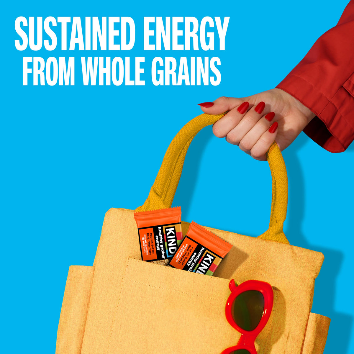 KIND Healthy Grains Energy Bars, Peanut Butter Dark Chocolate, Gluten Free, Healthy Snacks, 18g Whole Grains, 10 Count