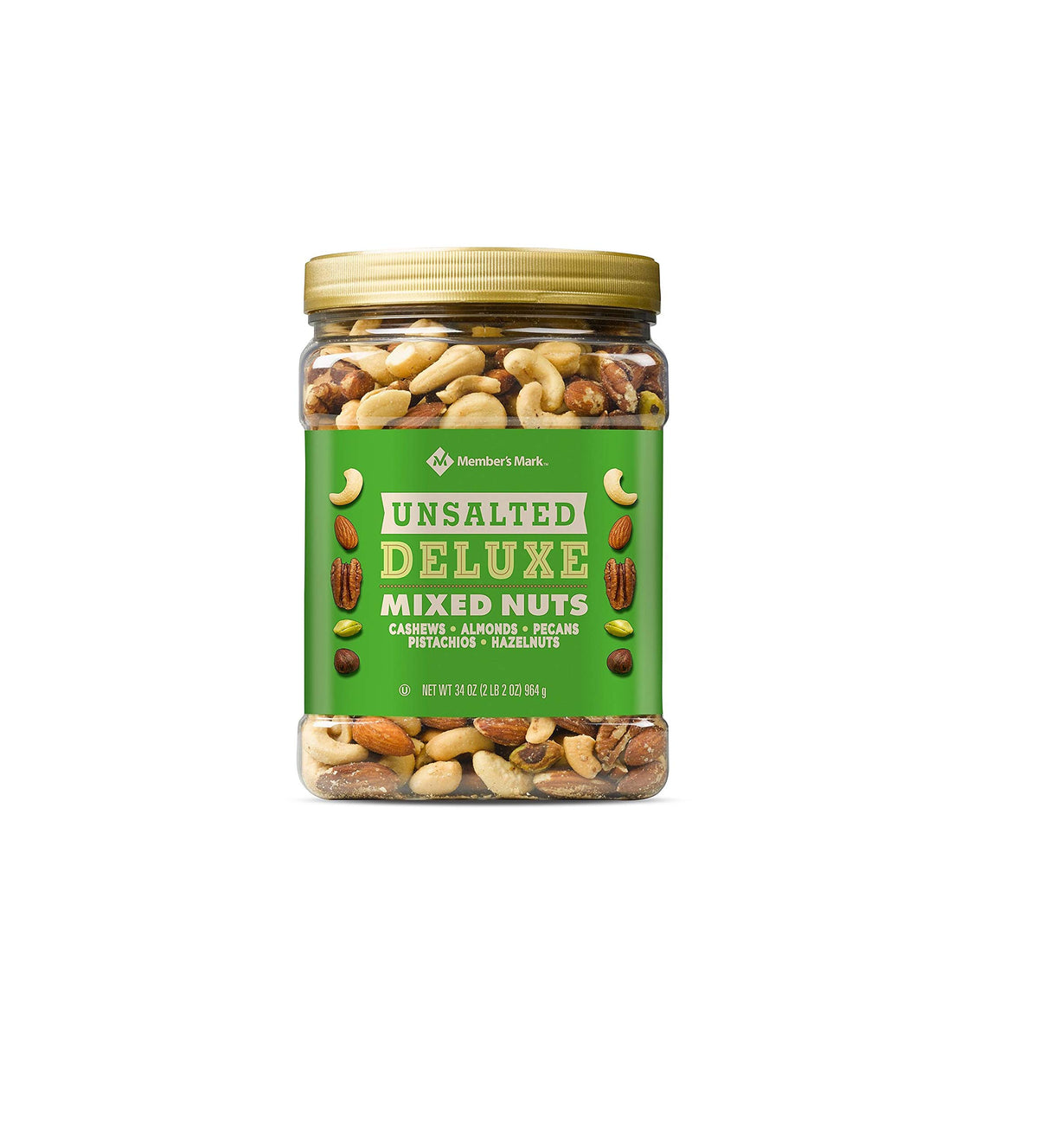 Member's Mark Unsalted Deluxe Mixed Nuts (34 Ounce)