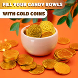 Chocolate Coins - 1 Pound Pack - 80 Count - Chocolate Gold Coins Candies for Goodie Bags, Gifting, and Party Favors - Individually Wrapped Gold Candy
