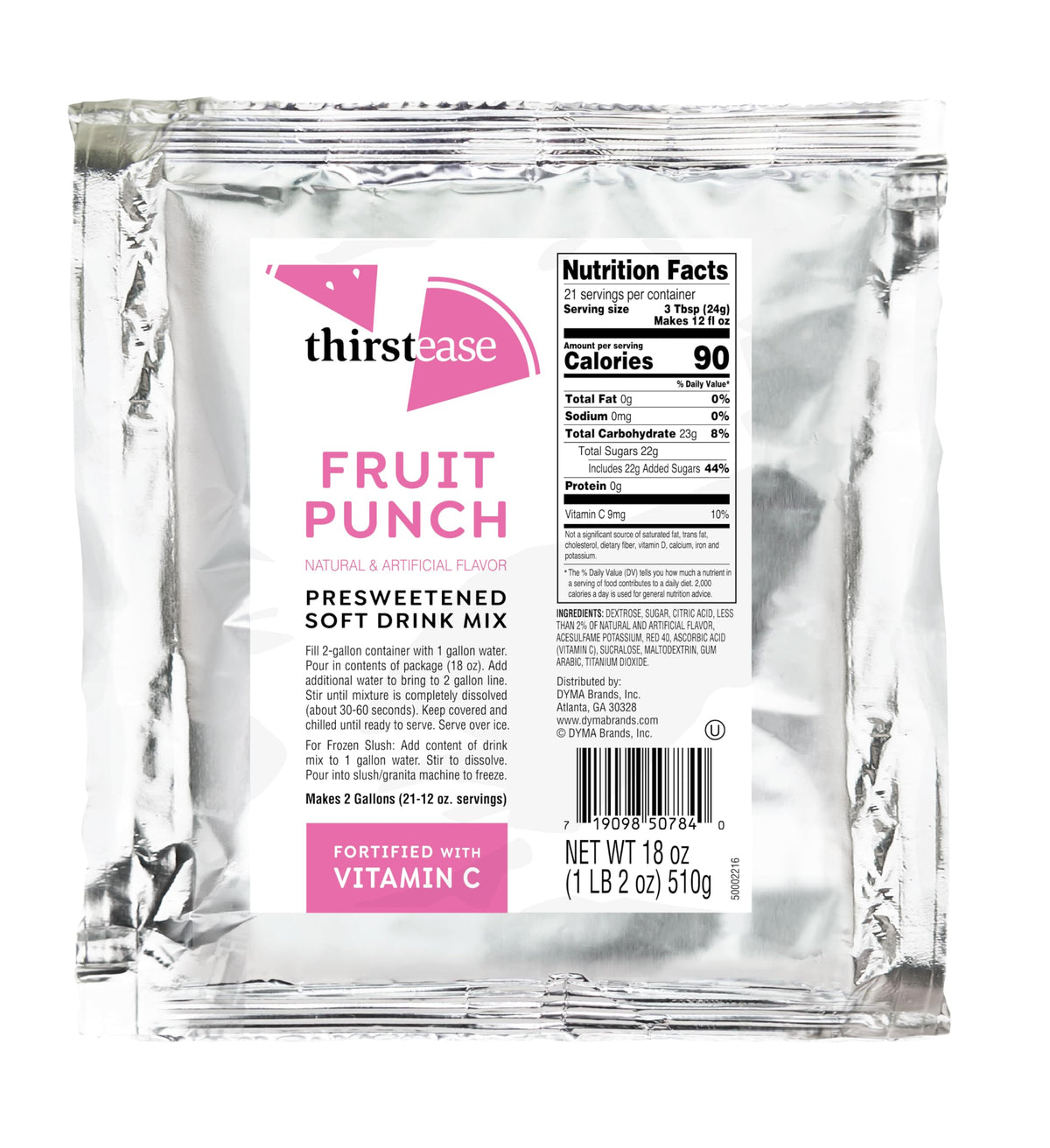 Thirst Ease Fruit Punch Drink Mix, 18 Ounce -- 12 per case.