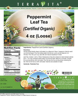 Peppermint Leaf (Certified Organic) Tea (Loose) (4 oz, ZIN: 518656) - 3 Pack