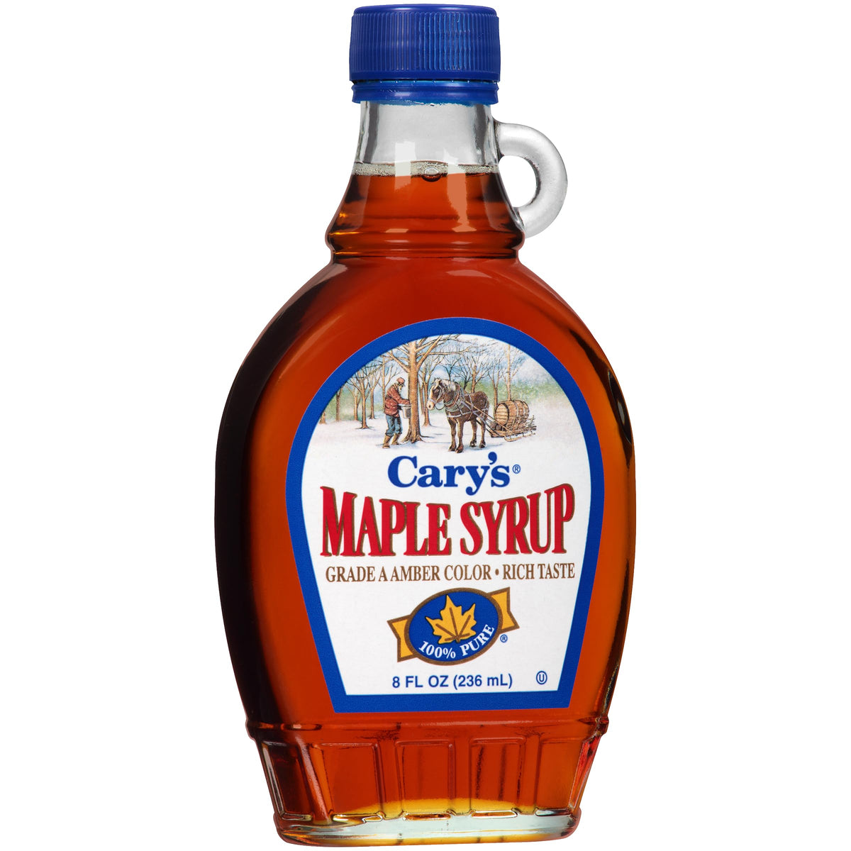 Cary's Pure Maple Syrup, Grade A Amber, 8 Fluid Ounces