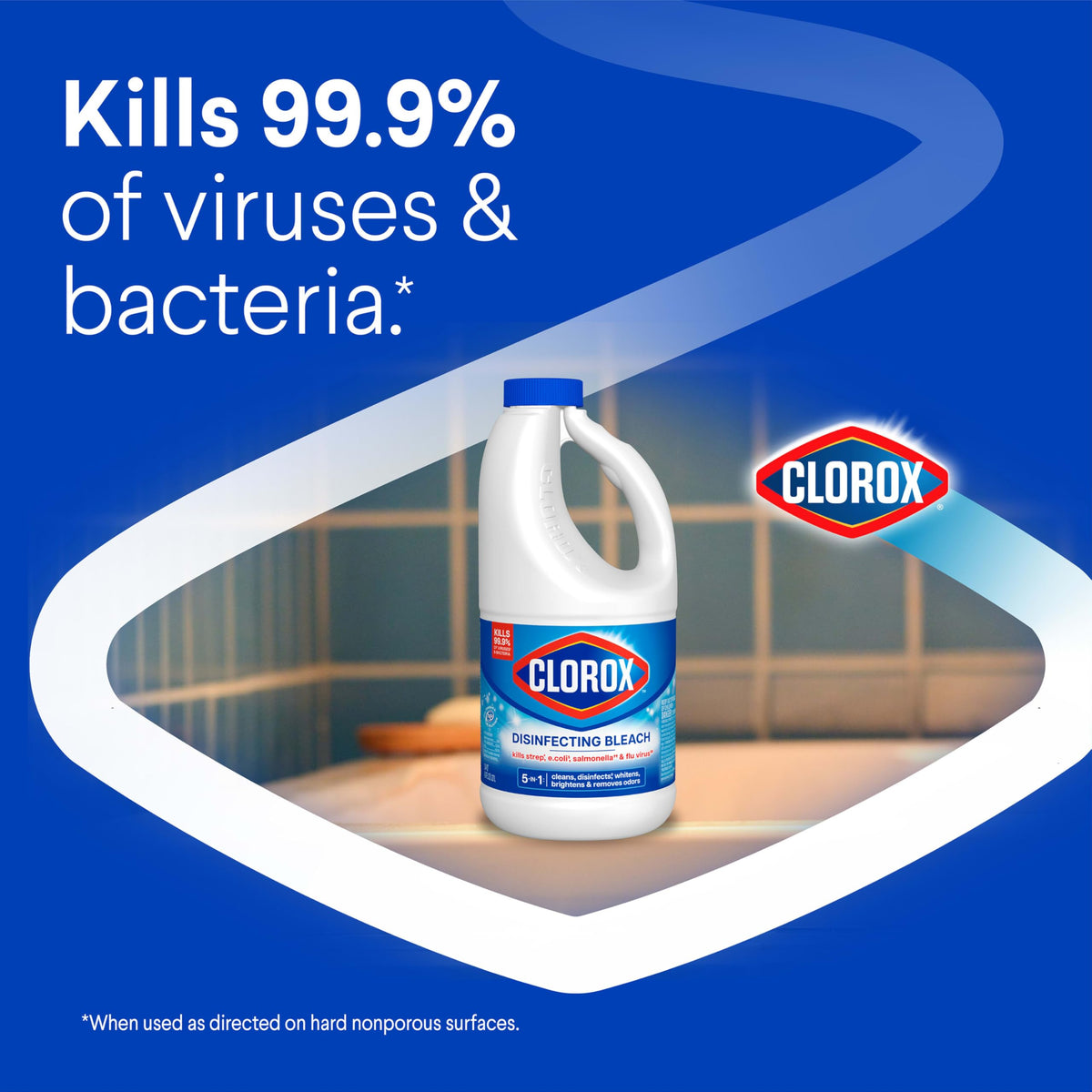 Clorox Disinfecting Bleach, 43 Fluid Ounces (Package May Vary)