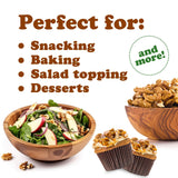 Food to Live Organic California Walnuts Halves & Pieces, 8 Ounces Non-GMO, Raw, Unsalted, Shelled, Vegan, Kosher, Sirtfood, Bulk Snack. High in