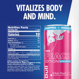 Red Bull Peach Edition Sugarfree Energy Drink, White Peach, 12 fl. oz. can, with 114mg Caffeine, Taurine & B Vitamins