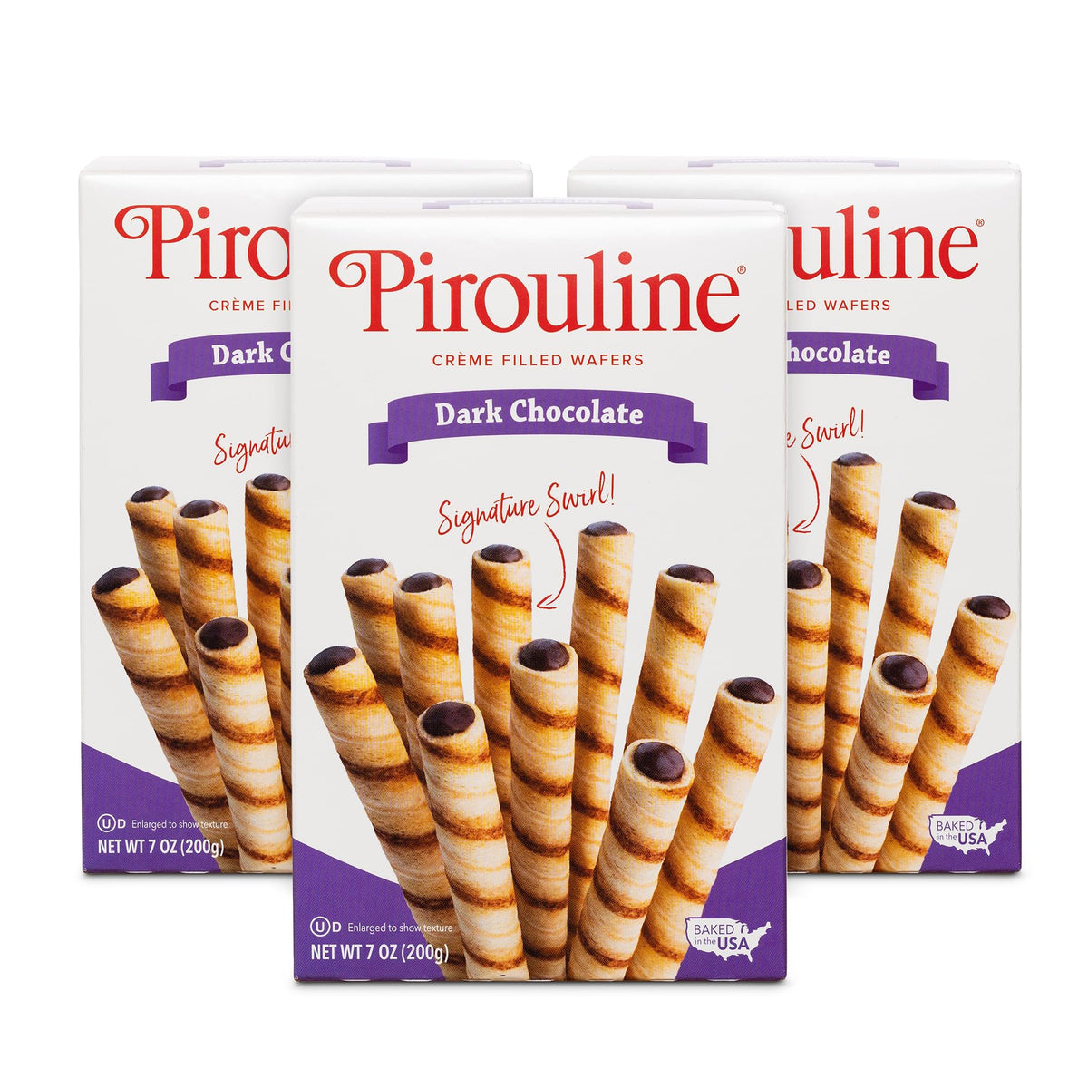 Pirouline Rolled Wafers - Dark Chocolate - Rolled Wafer Sticks, Crème Filled Wafers, Rolled Cookies for Coffee, Tea, Ice Cream, Snacks, Parties