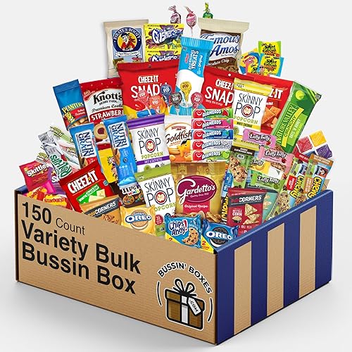 Office Snacks and School Snacks Variety Pack/College Care Package (150 Count)