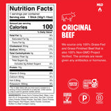 Chomps Grass-Fed and Finished Original Beef Jerky Snack Sticks 10-Pack - Keto, Paleo, Whole30, 10g Lean Meat Protein, Gluten-Free, Zero Sugar Food
