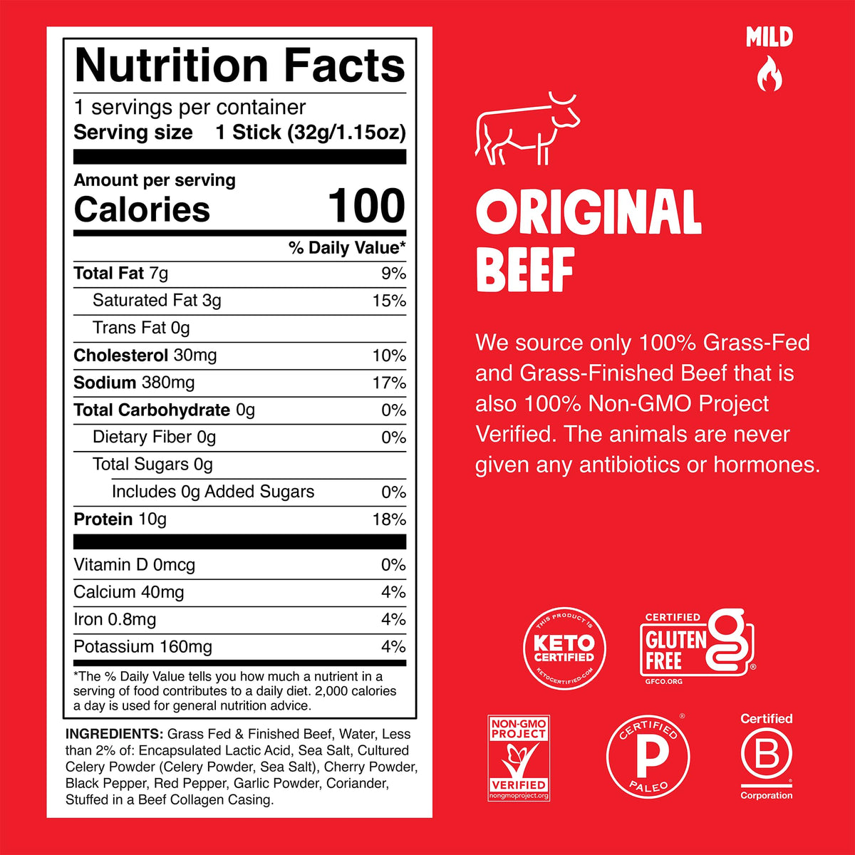 CHOMPS Original Beef Stick, 1.15 OZ