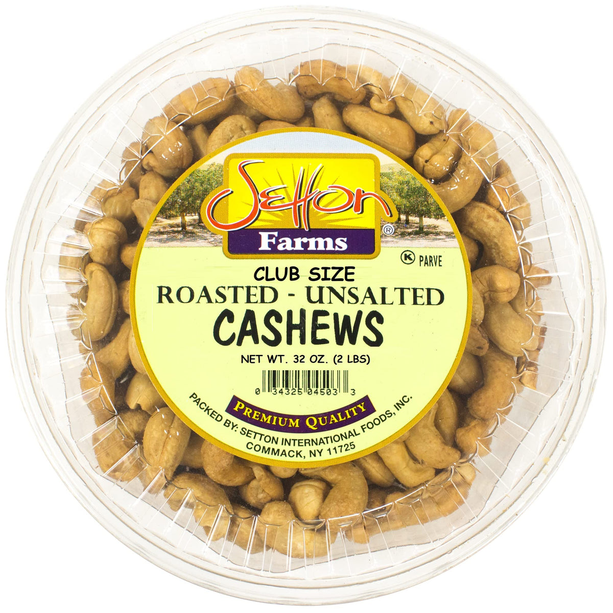 Cashews Roasted Unsalted | Non-GMO | Premium Quality | Bulk Value Size 32 Oz. (2 Lb.)