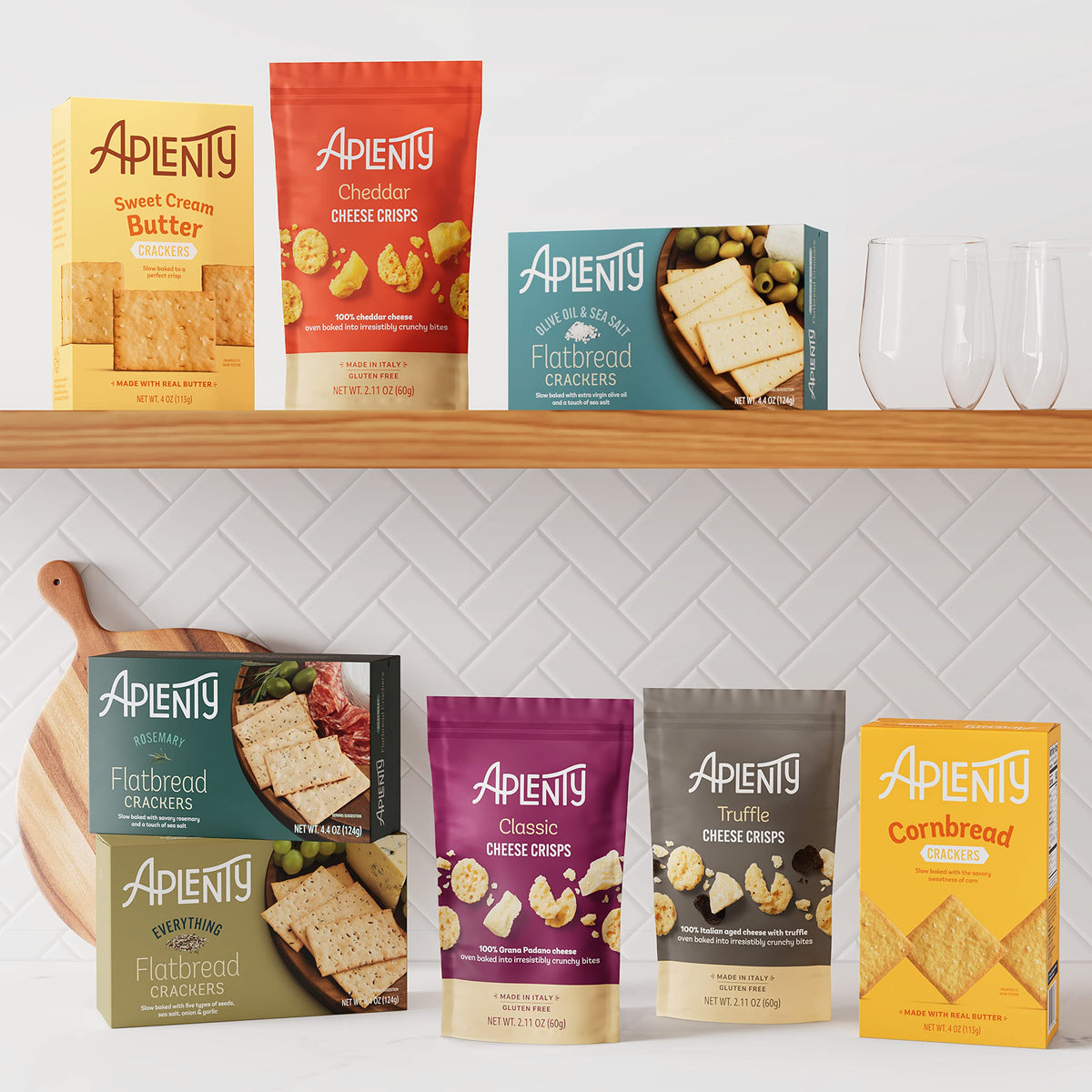 Amazon Brand, Aplenty Classic Cheese Crisps, 2.11 Oz