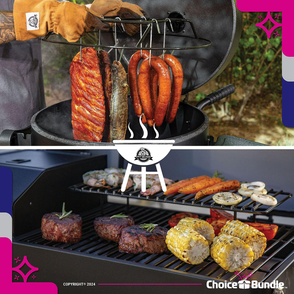Pit Boss Competition BBQ All Purpose AP Premium Barbecue Mixed Seasoning Spice & Rub 4 pk Choice Bundle (25.2 oz) + Guide & Keychain Bottle Opener (6