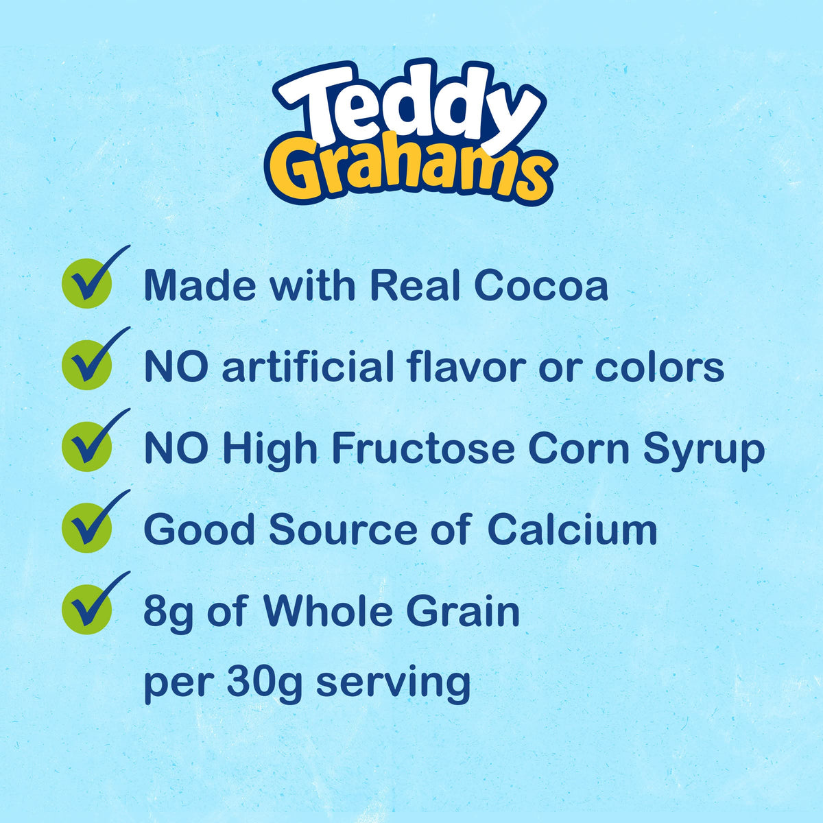 TEDDY GRAHAMS Chocolate Graham Snacks, Kids Snacks, 10 oz