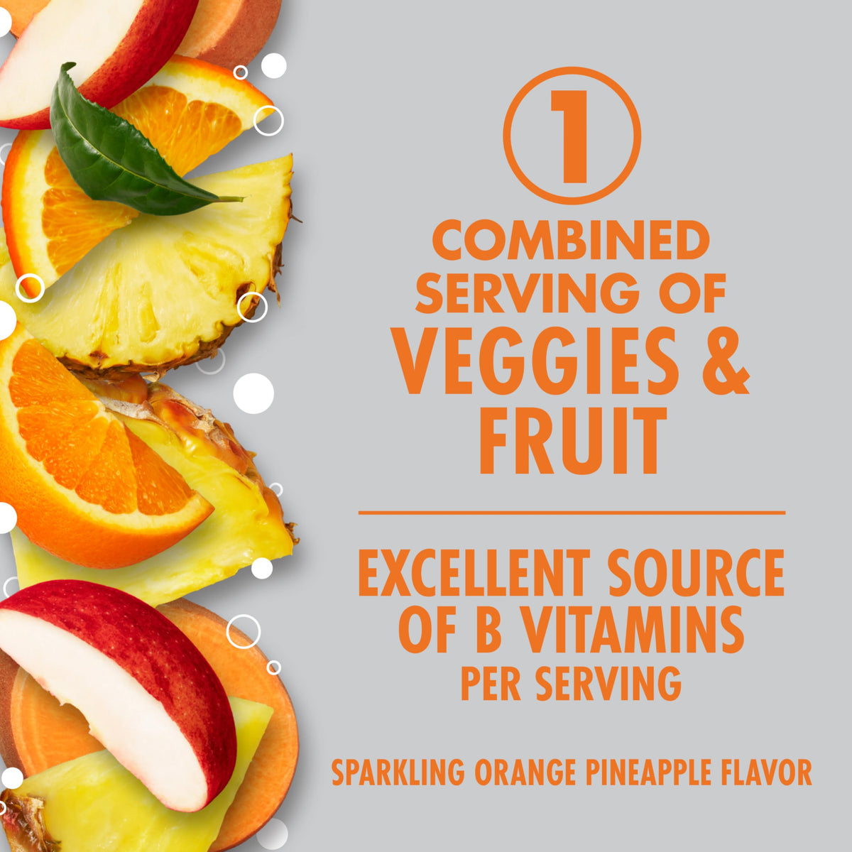 V8 Energy Sparkling Orange Pineapple Energy Drink, 4 Count 11.5 Fl Oz (Case of 6)