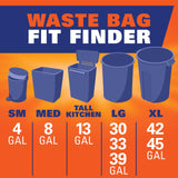 Hefty Blue Trash Bags, Blue, 30 Gallon, 36 Count