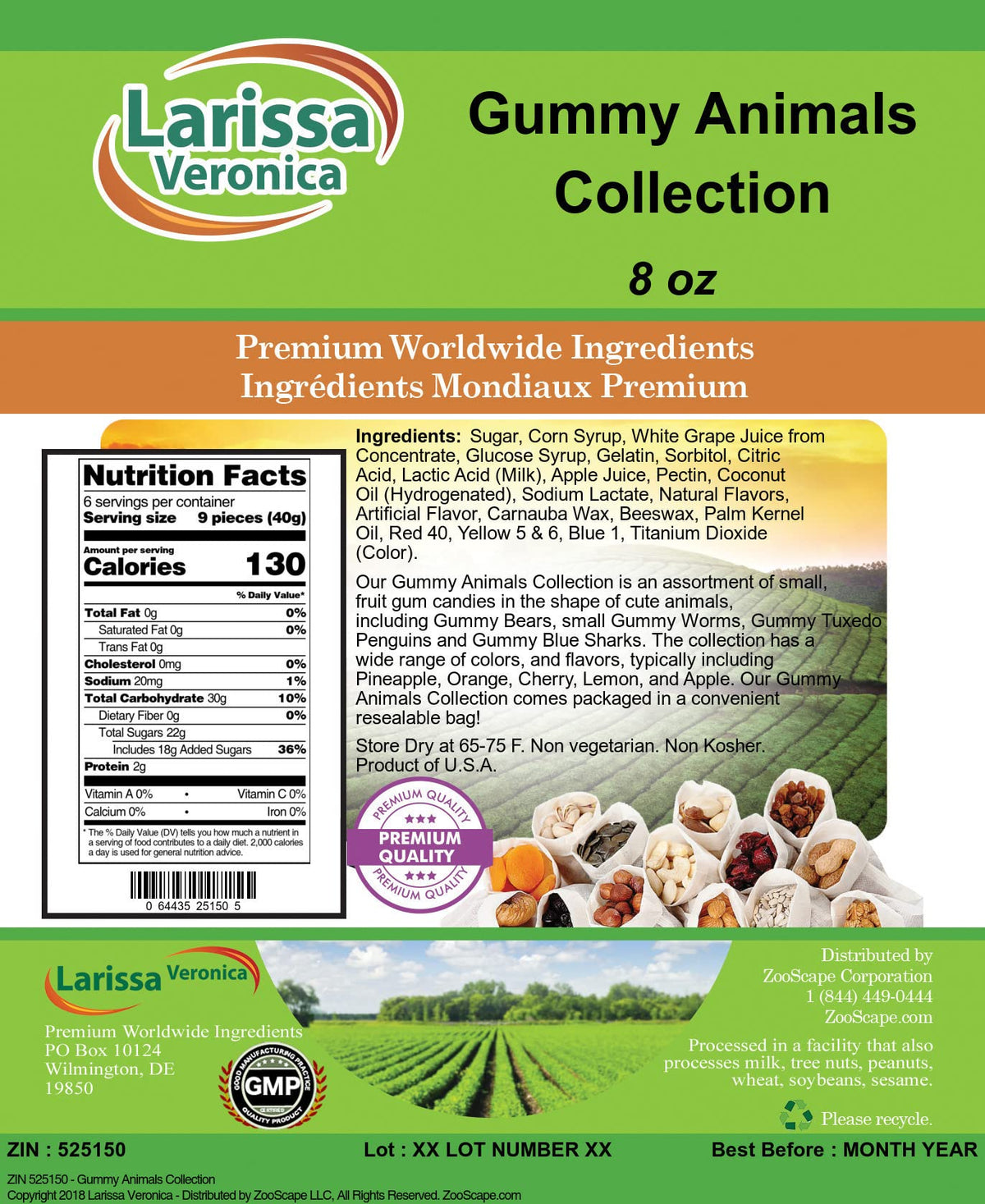 Gummy Animals Collection (8 oz, ZIN: 525150) - 2 Pack