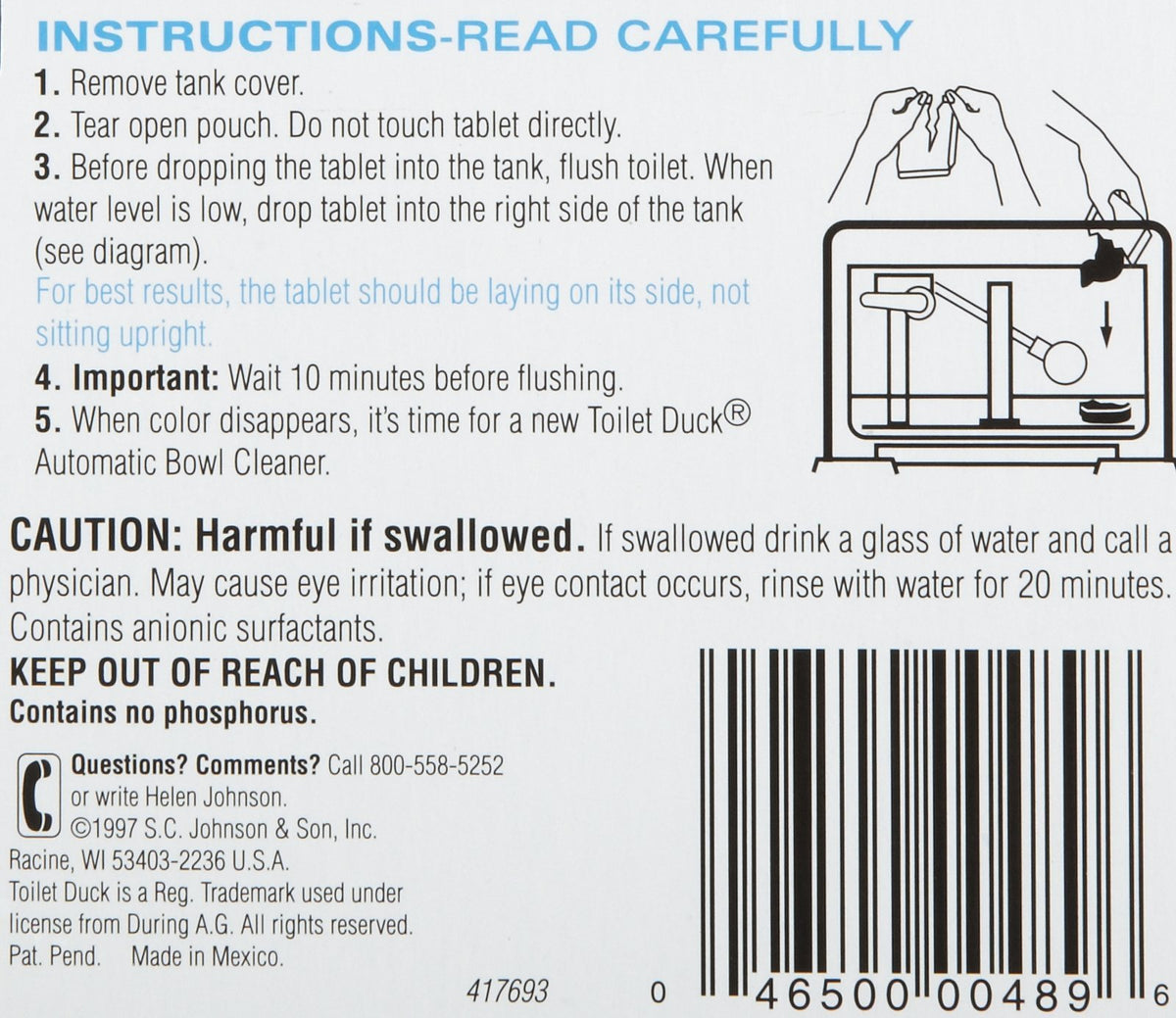 Toilet Duck Blue Cleanser