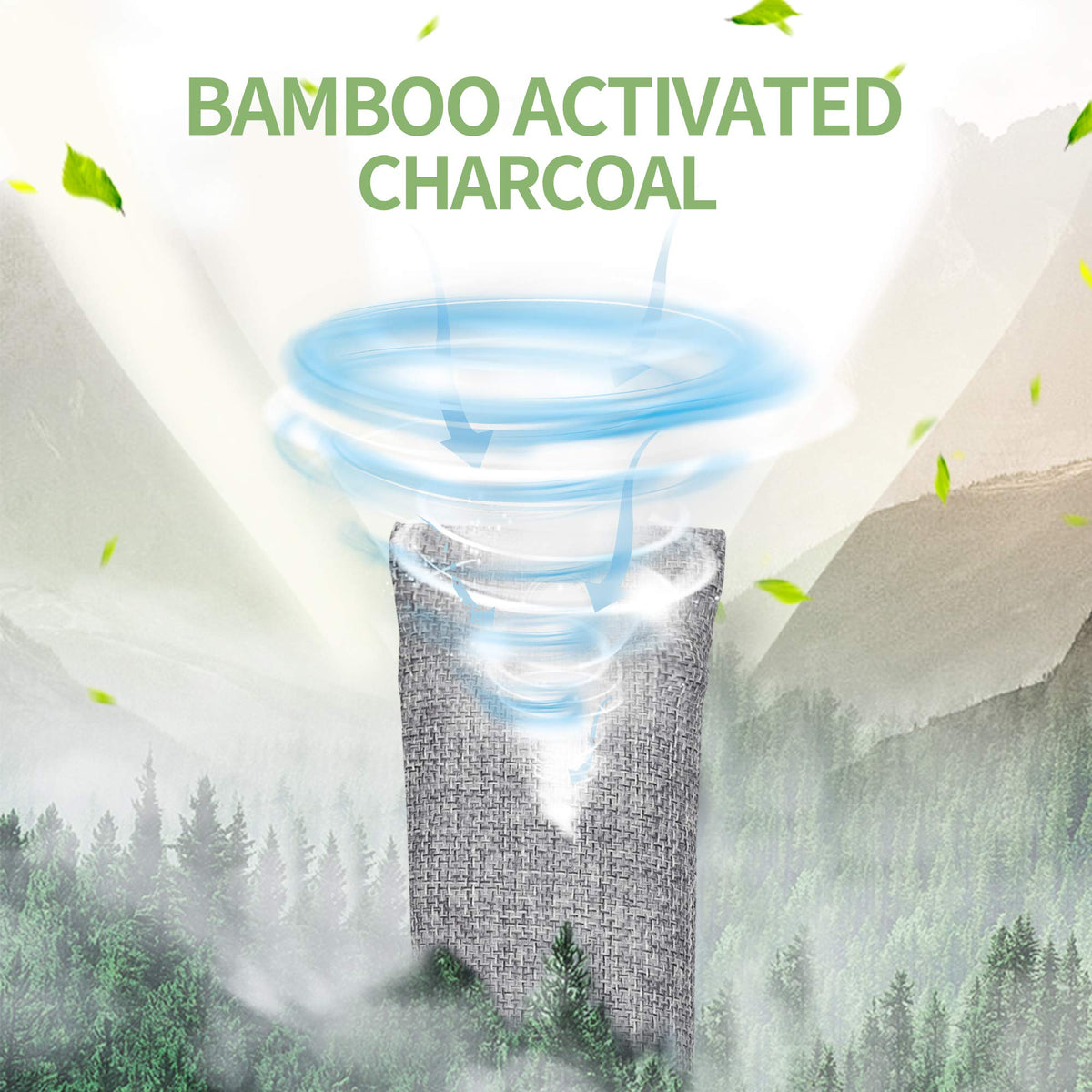 16 Pack Bamboo Charcoal Air Purifying Bag, Activated Charcoal Bags Odor Absorber, Moisture Absorber, Natural Car Air Freshener, Shoe Deodorizer, Odor