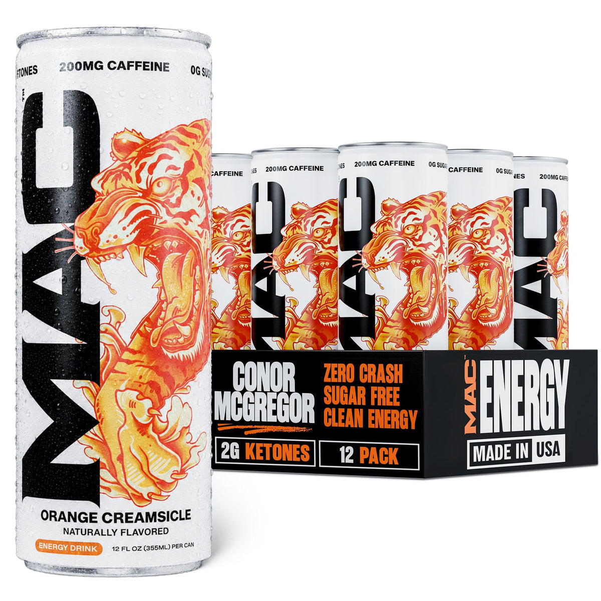 MAC Energy by Conor McGregor Orange Creamsicle Sugar Free Energy Drink