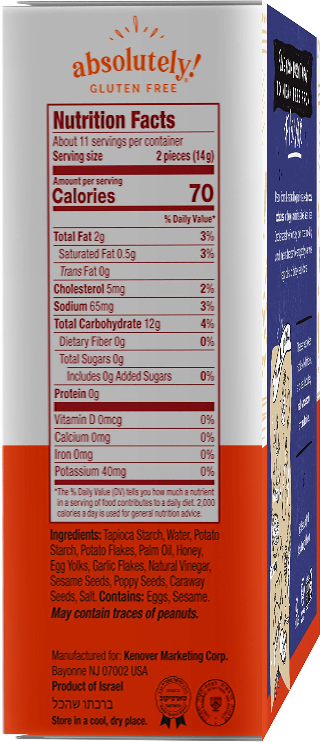 Absolutely Gluten Free Everything Flatbread, 5.29-Ounce (3-Pack)