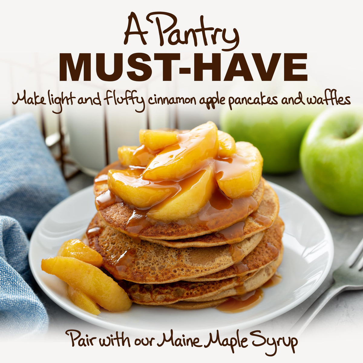 Stonewall Kitchen Cinnamon Apple Pancake & Waffle Mix, 16 Ounces