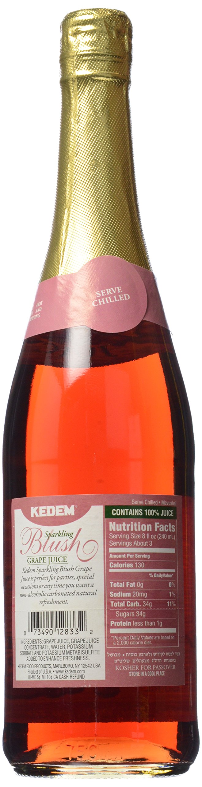 Kedem Sparkling Blush Grape Juice, 25.4 oz