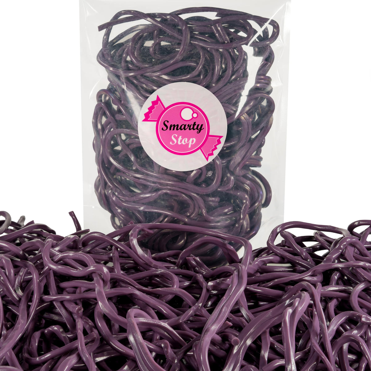 Smarty Stop Licorice Laces Gummy Candy (Grape, 2 Pound (Pack of 1))