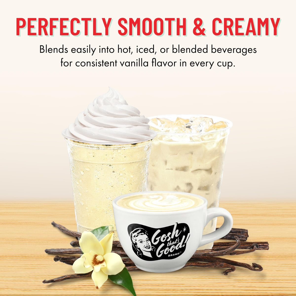 Gosh That’s Good! Creamy Vanilla Bean Flavor - 3 lb - No Syrups, No Preservatives