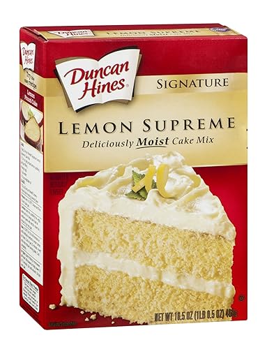Ducan Hines, Signature, Lemon Supreme Cake Mix, 16.5oz Box (Pack of 4)