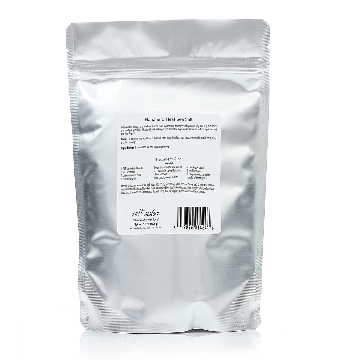 s.a.l.t. sisters Habanero Heat Sea Salt | All-Natural, Gluten Free, MSG Free, Non-GMO | Easily Dissolvable Chile Infused Coarse Sea Salt | Versatile