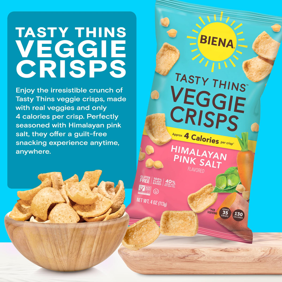 Biena Crisps Tasty Thins Sea Sl 4 OZ