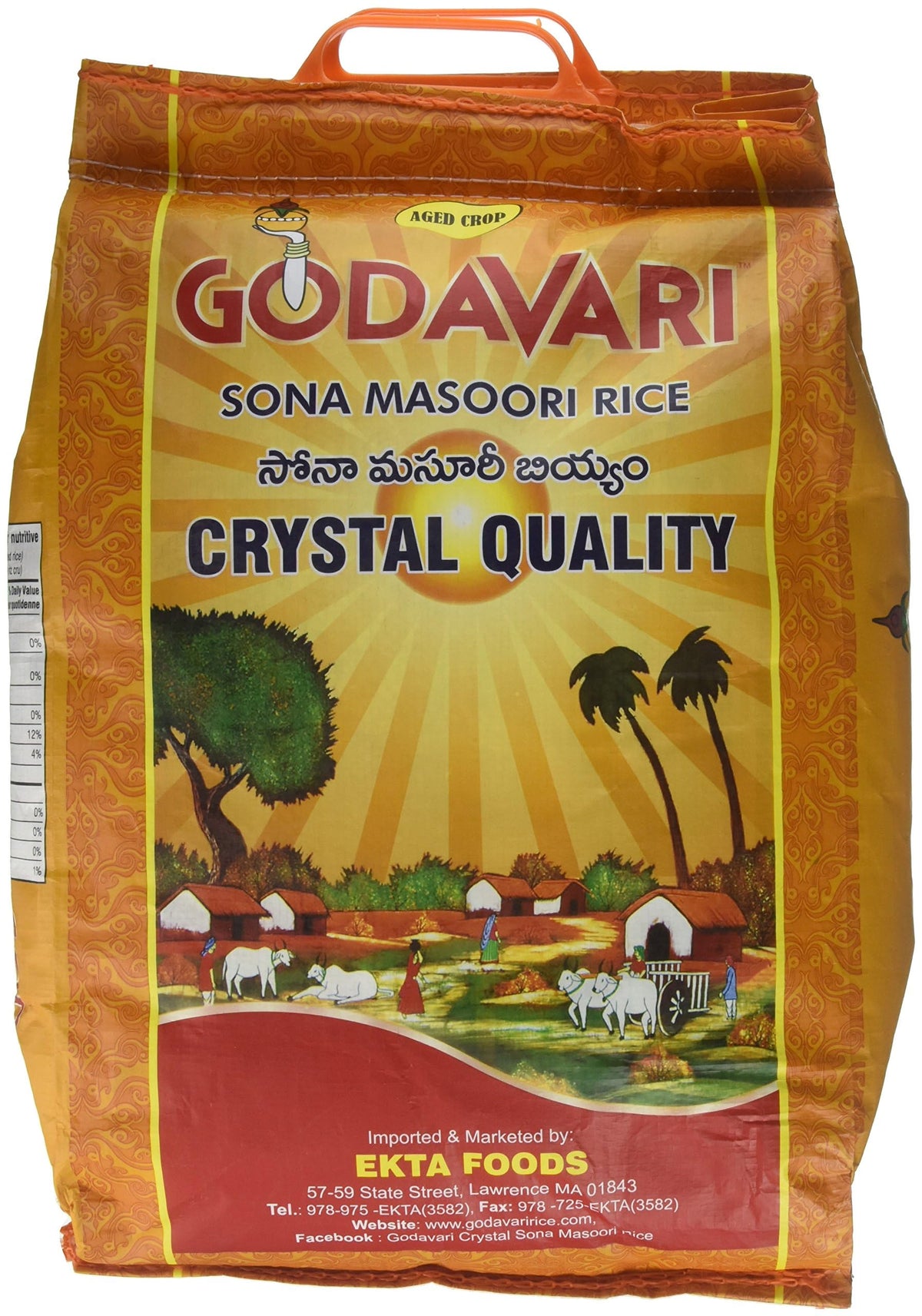 Godavari, Sona Masoori Rice, 20 Pound(LB)