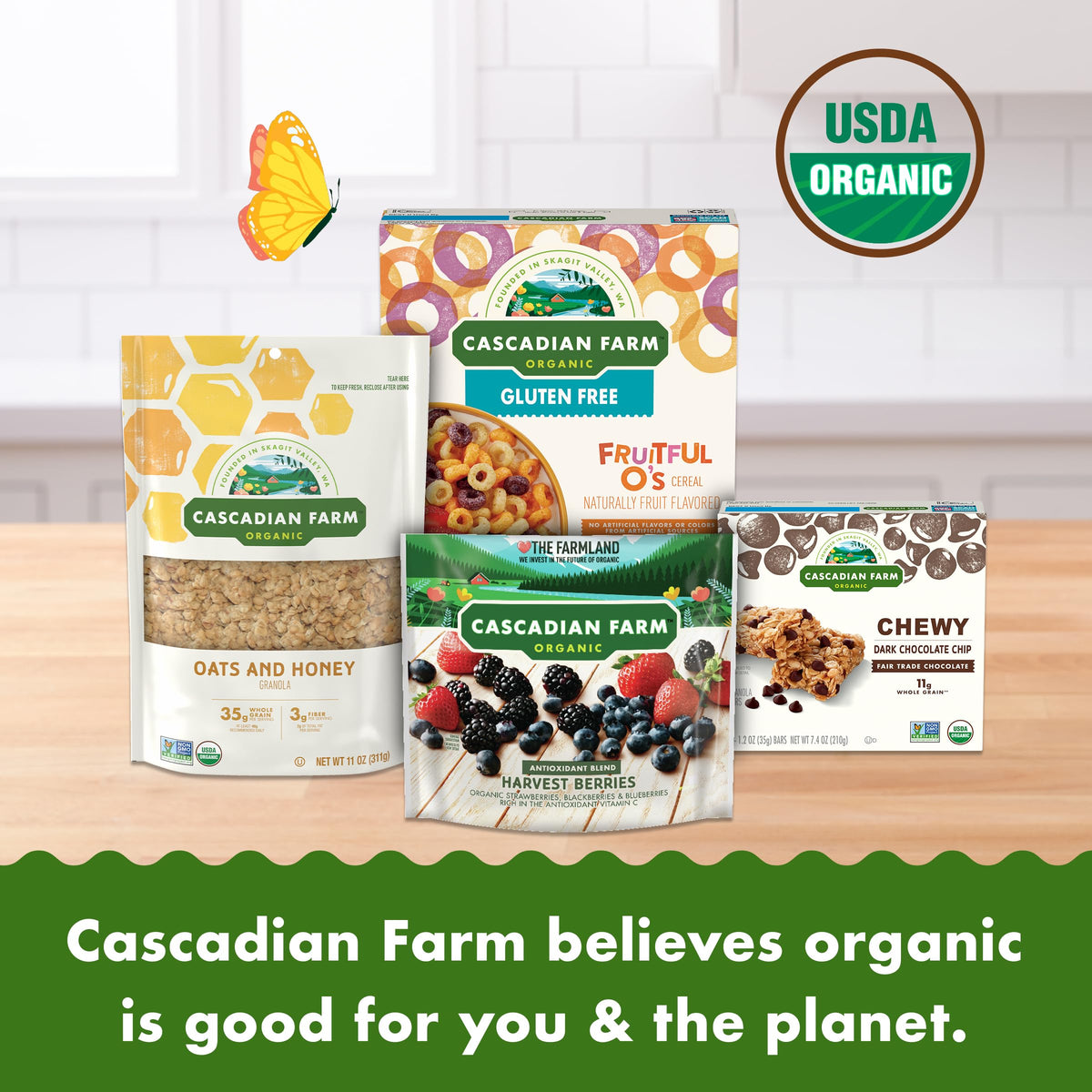 Cascadian Farm Vanilla Chip Granola Bar (6x7.4 oz.)