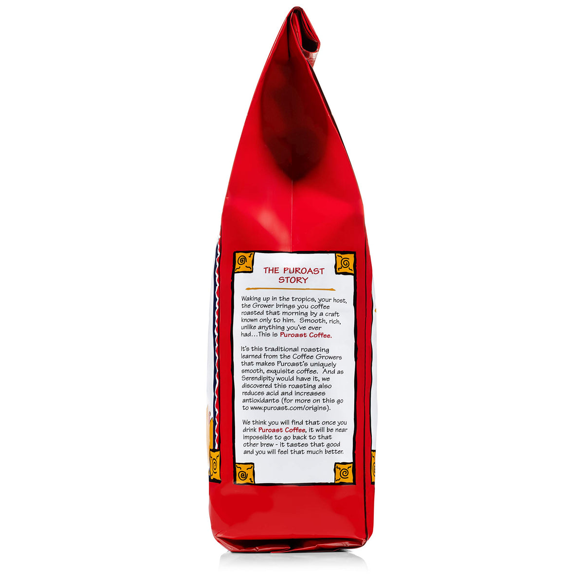 Puroast Low Acid Ground Coffee, Premium Bourbon Pecan, Certified Low Acid - pH above 5.5, High Antioxidant, Ground Coffee, 12 oz
