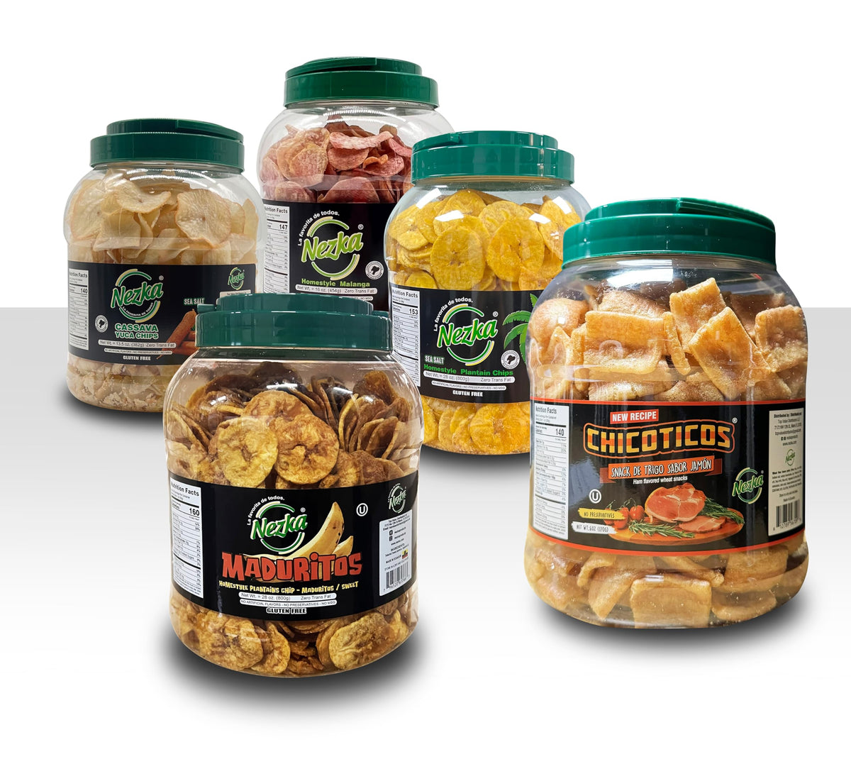 Chicoticos Nezka Jamón - Cuban Delicious Ham Flavored Crunchy Snacks - 6 Oz