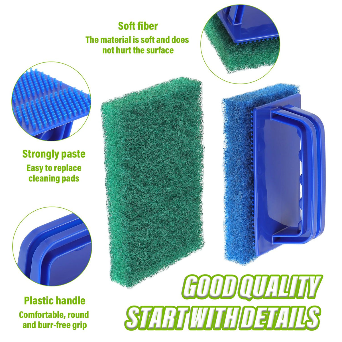 EPLZON 5 Pack Electric Cleaning Brush Pad Kitchen Bathroom Household Cleaning Pad Swimming Pool Wall Cleaning Brush Heavy Duty Griddle Scrubber
