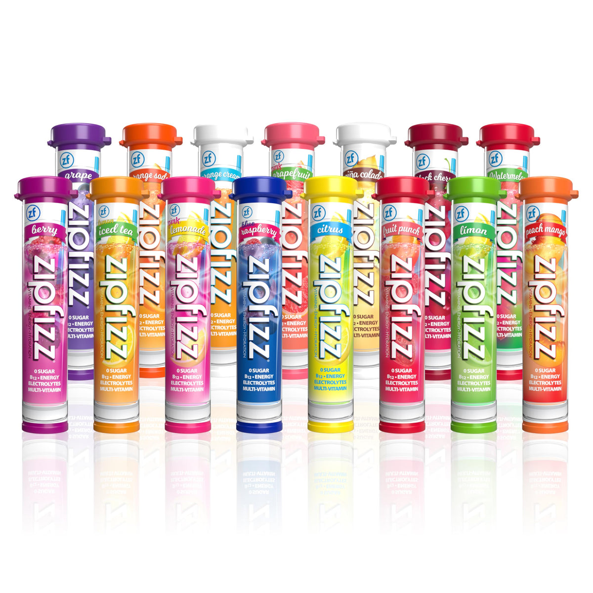 Zipfizz Daily Energy Drink Powder, Variety Pack, 15 Pack | 3-in-1 Sustained Energy, Rapid Hydration, and Essential Vitamins | Sugar-Free | Electrolyte