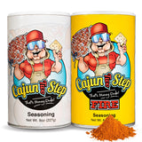 Cajun Two Step - StaleKracker - Variety Bundle - 1 each of Original Seasoning 8oz and Fire Seasoning 8 oz