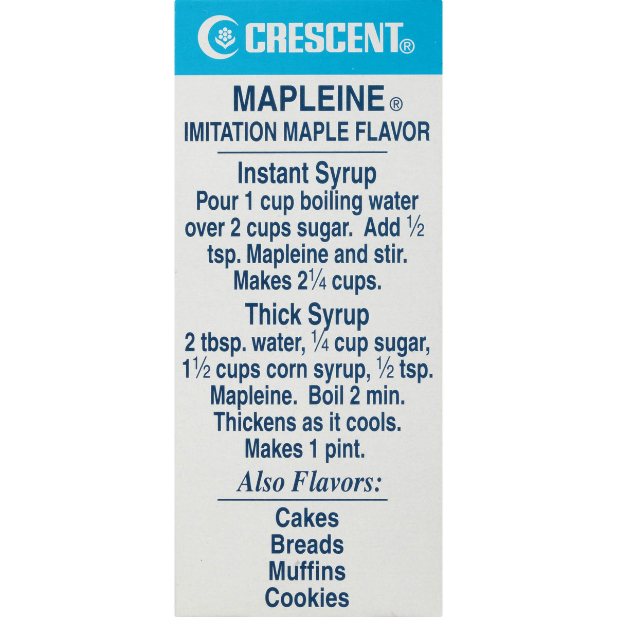 Crescent Mapleine Imitation Maple Flavor, 2 fl oz