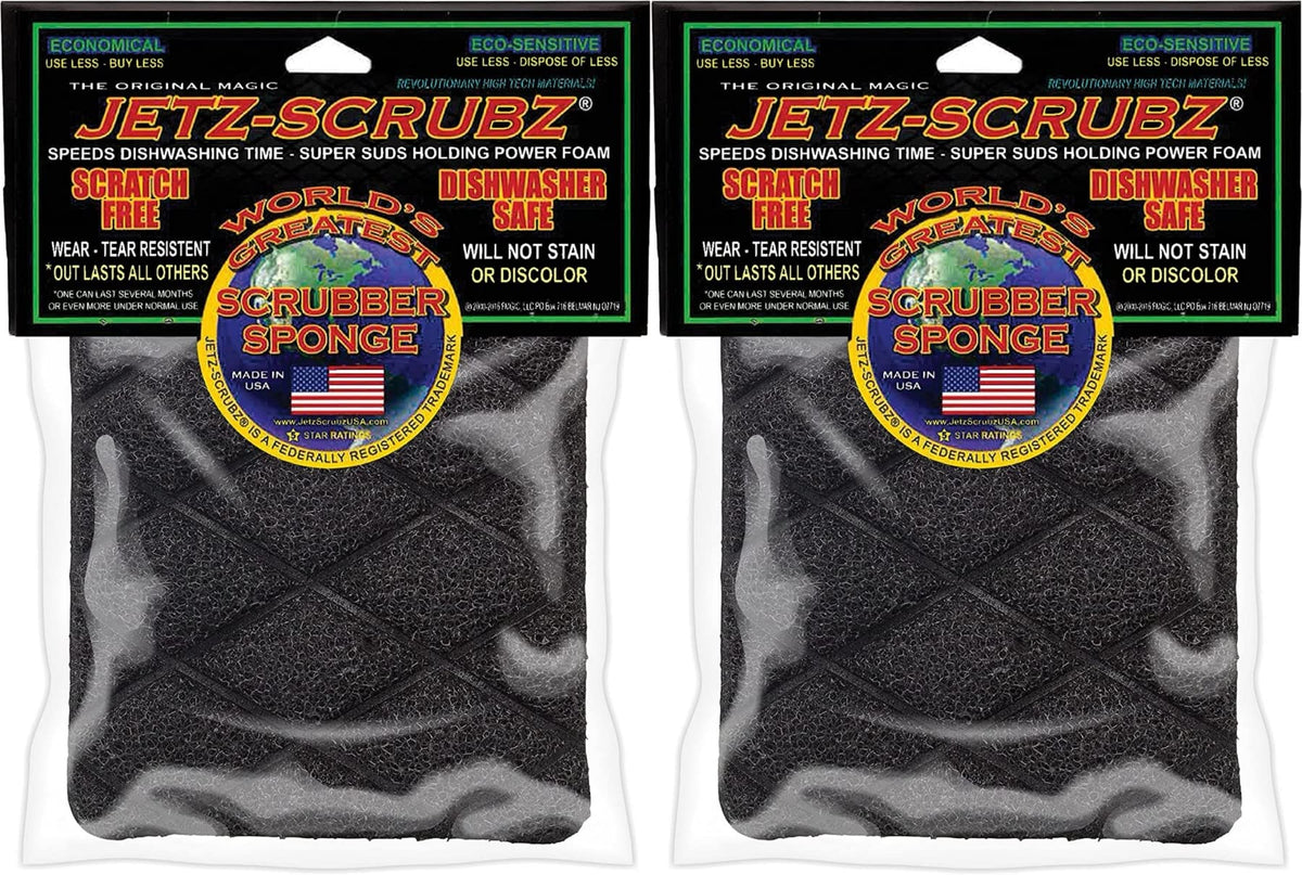 The Original Magic Jetz-Scrubz Rectangle Scrubber Sponge (Pack of 2)