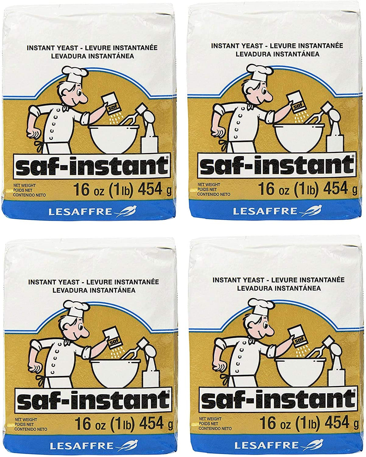 SAF LeSaffre Instant Yeast, yTpoVo Gold, 4 Pound