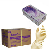 SunnyCare Latex Disposable Gloves Powder-Free, Box of 100, Total of 10 Boxes, Large (1000 Count)