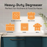 Clean Republic Heavy-Duty Degreaser, Multi-Surface Cleaning Spray for Ovens, Stove Tops, Grills, and More, 32 Fluid Ounce Bottle, 2-Pack
