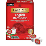 Twinings English Breakfast Black Tea K-Cup Pods for Keurig, 24 Count (Pack of 1), Smooth, Flavourful, Robust, Caffeinated, Enjoy Hot or Iced