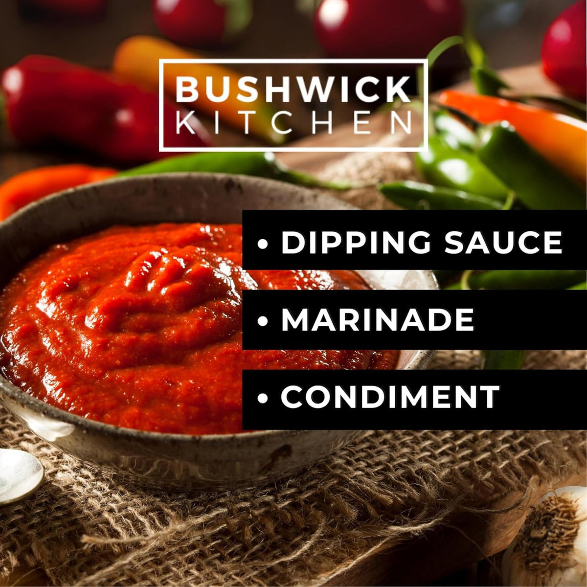 Bushwick Kitchen Sriracha Sampler Gift Box, Set Includes Gochujang Sriracha, Super Spicy Gochujang Sriracha, Curry Sriracha Hot Sauce, 5 Recipes