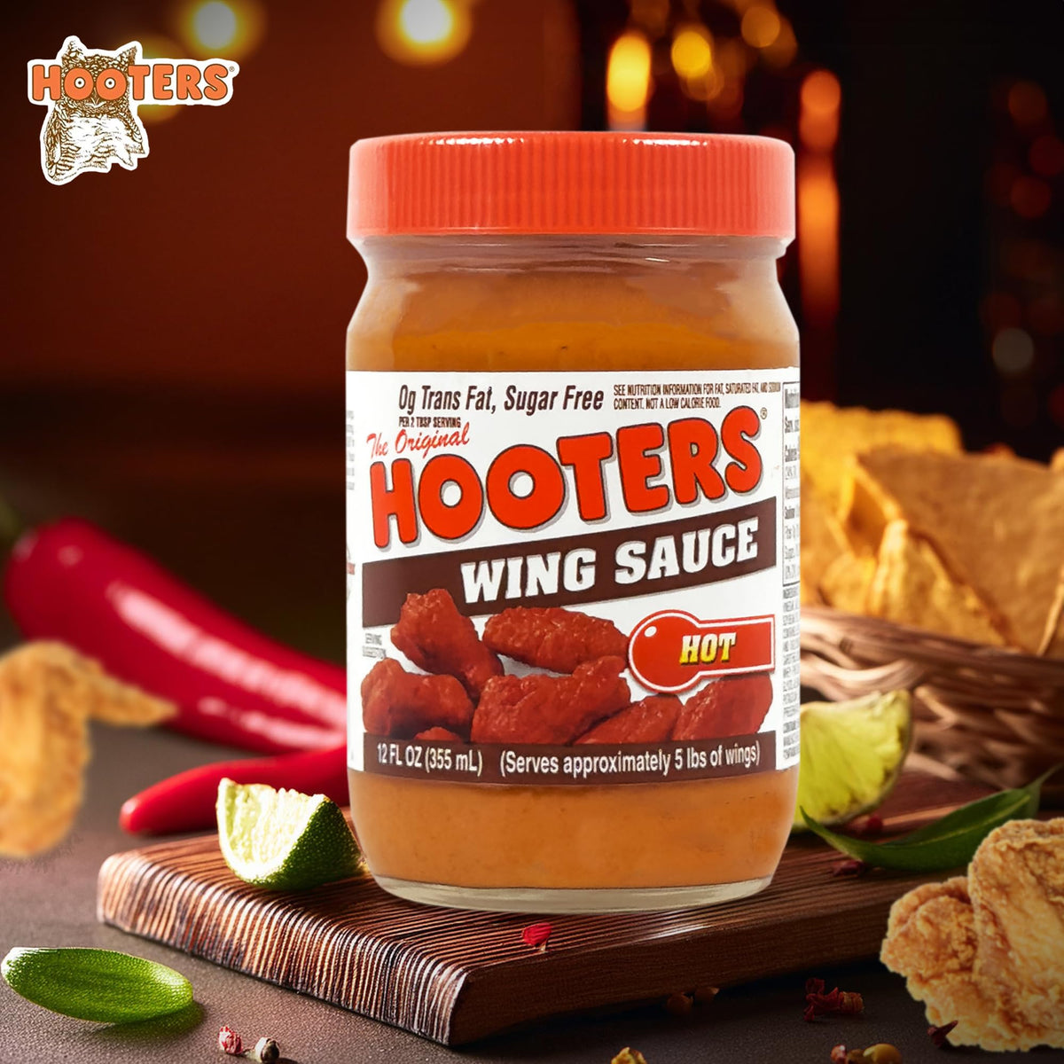 Hooters Sauce Wing Hot, 12 oz