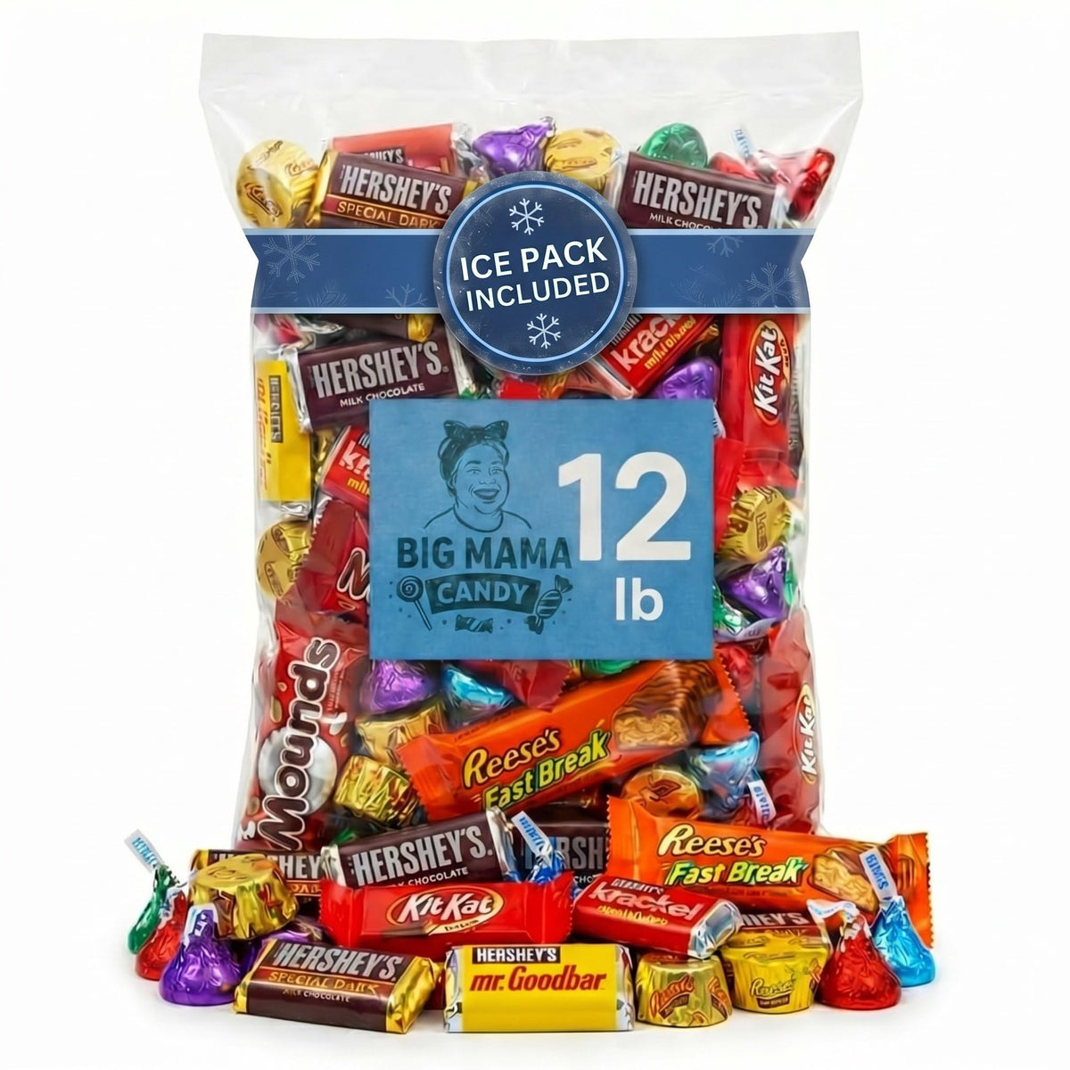 Big Mama Candy Variety Pack Chocolate Bars Assorted Mix 2 lb