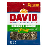 DAVID Reduced Sodium Sunflower Seeds, Original Flavor, 16 oz.