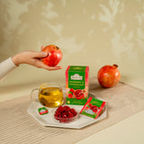 Ahmad Tea Foil-Enveloped Teabags Green Tea, Raspberry & Pomegranate, 20Count (Pack Of 6)